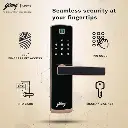 Godrej- Cactus Touch Plus Digital Mortise Lock- 3 Deadbolt Rose Gold Color 4215 (3).webp
