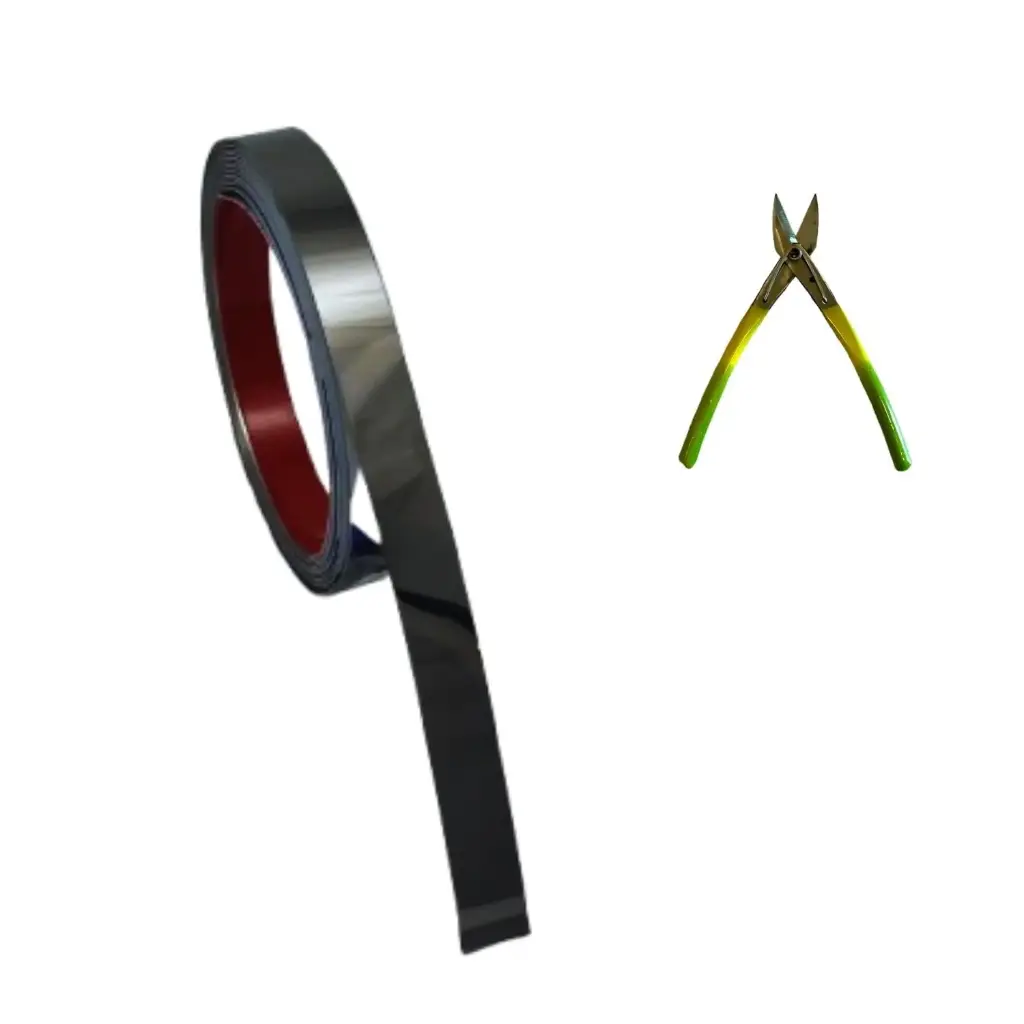 Topstar SS PVD Self Adhesive Strip 5mtr- 12mm Black Color.webp