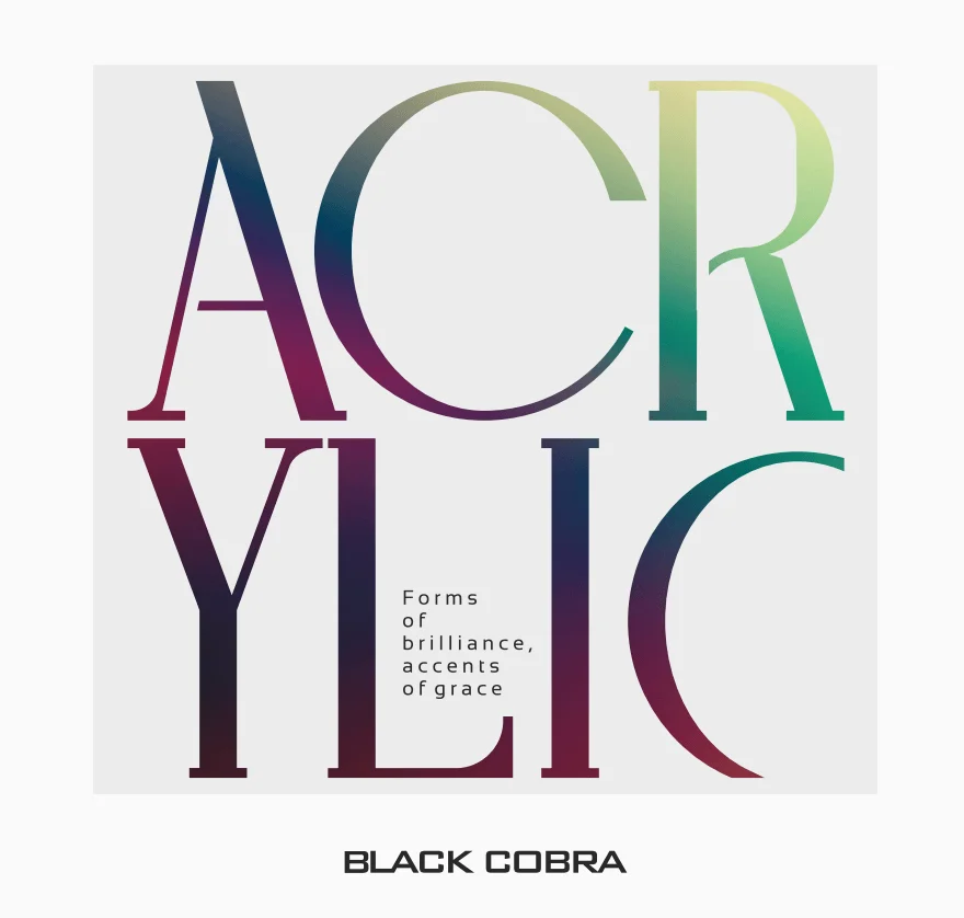 Black Cobra Acrylic Laminate 1.5mm- 200 Series