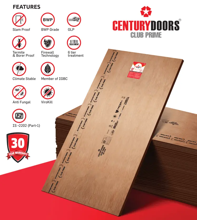 Century Club Flush Door- 30mm (30yrs Warranty)