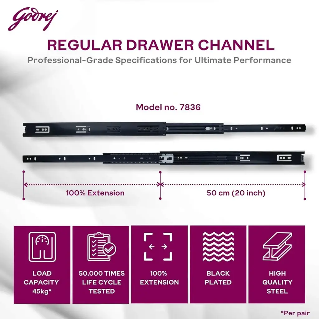 Godrej- Regular Draw Channel 45kgs- 20in 8607