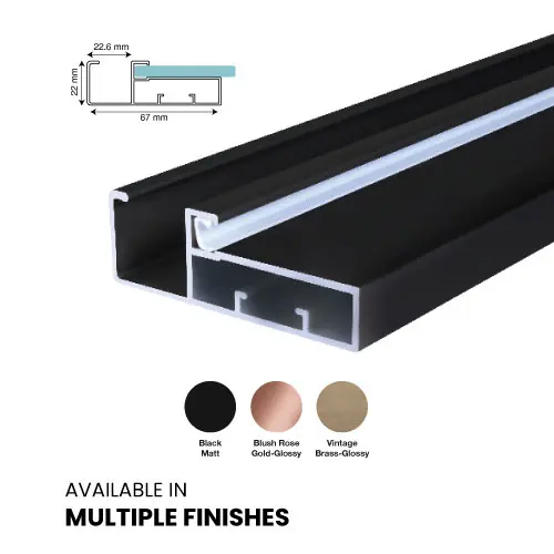 Aluminium Glass Profile 45mm