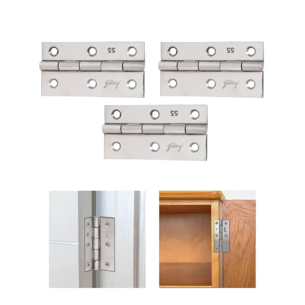 Godrej SS Hinges Plain Joint (6x12) 4367