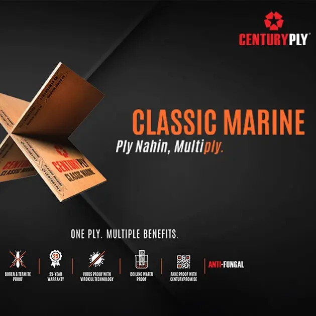 Century Classic Marine 710 Plywood- 9mm (25yrs Warranty)