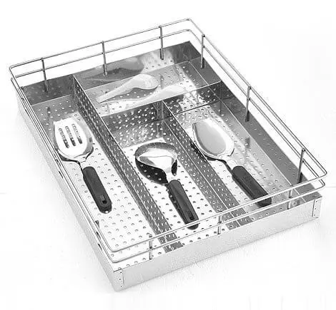 Godrej Kitchen Perforated Cutlery Basket- 21x20x4 5906 6134