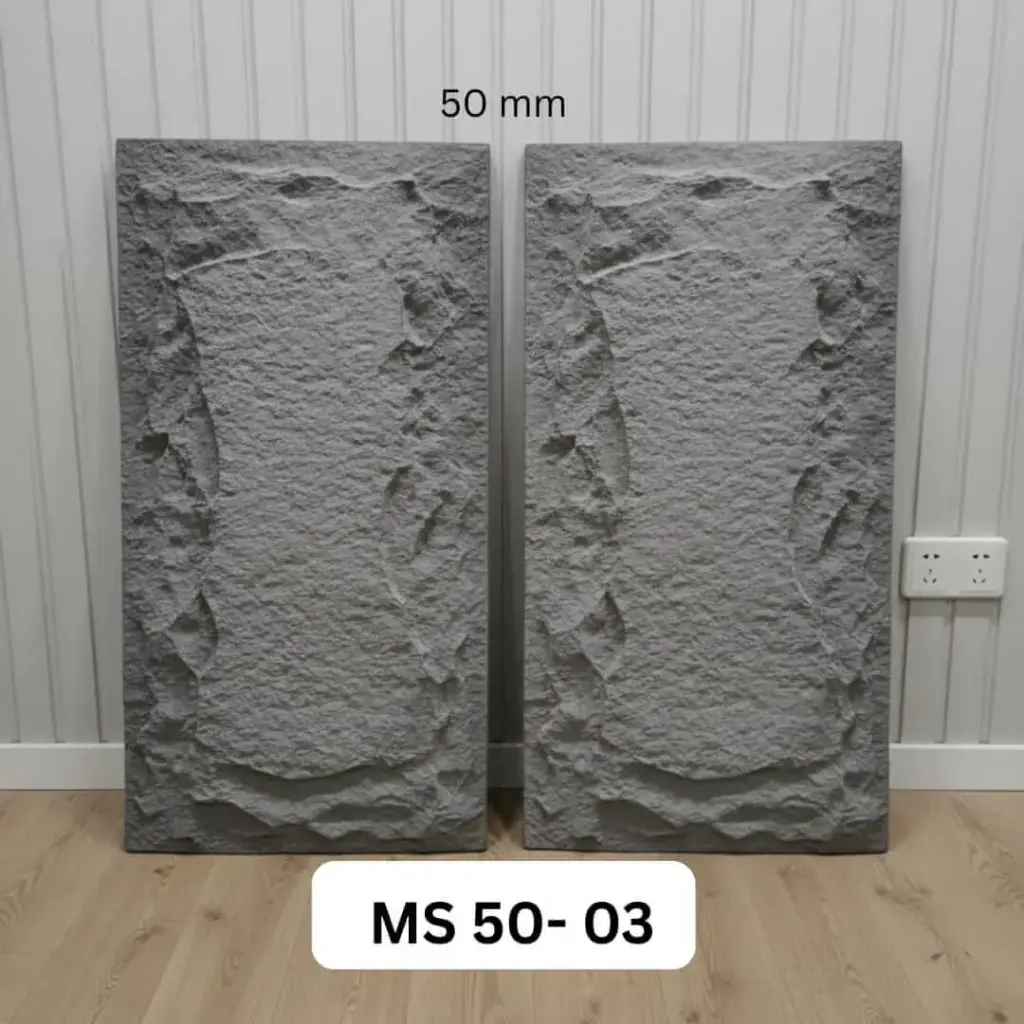 PU Stone Panels- MS03 Gray 50mm Kalista