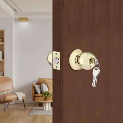 Godrej- Cylindrical Lock- Brass Keyed 5807