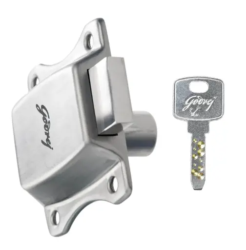Godrej- Curvo Duo SS 304 Wardrobe Lock 25mm 8010