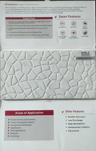 HIL Birla Cement Board- Oceanic 4mm Tile 2x2