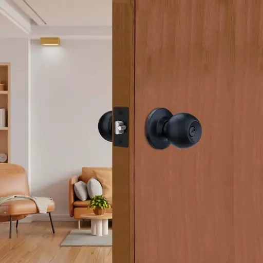 Godrej- Cylindrical Lock- Matte Black Keyed 5837