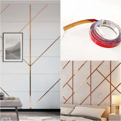 Topstar SS PVD Self Adhesive Strip 5mtr- 12mm Rose Gold