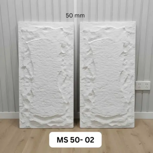 PU Stone Panels- KI MS02 White 50mm