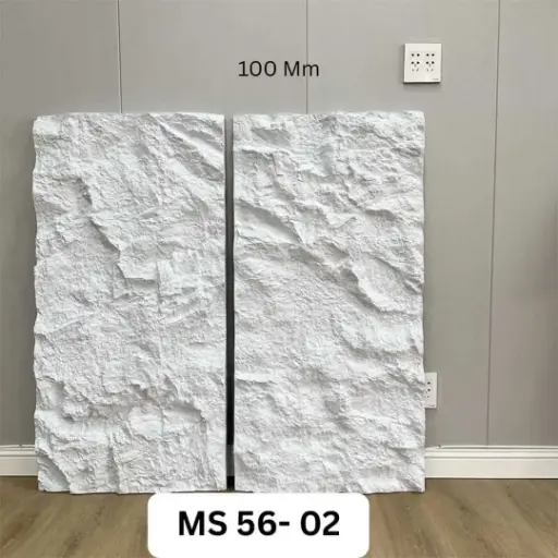 PU Stone Panels- MS56 White 100mm Kalista