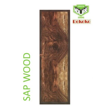 Green Ndure PVC Doors Rokoko- Sap Wood