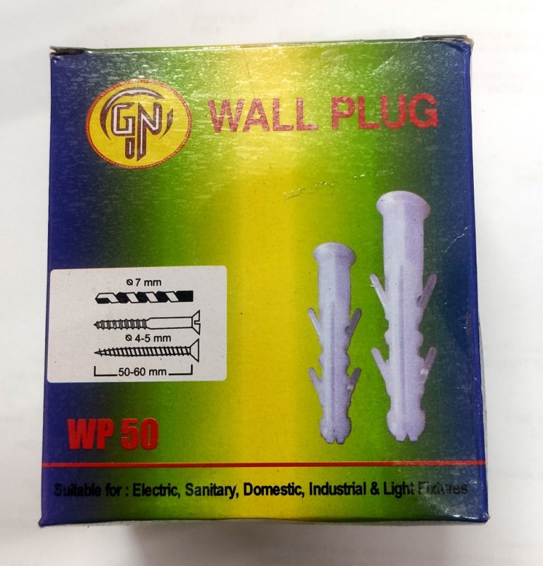 Wall Plugs- Plastic White Color_compressed